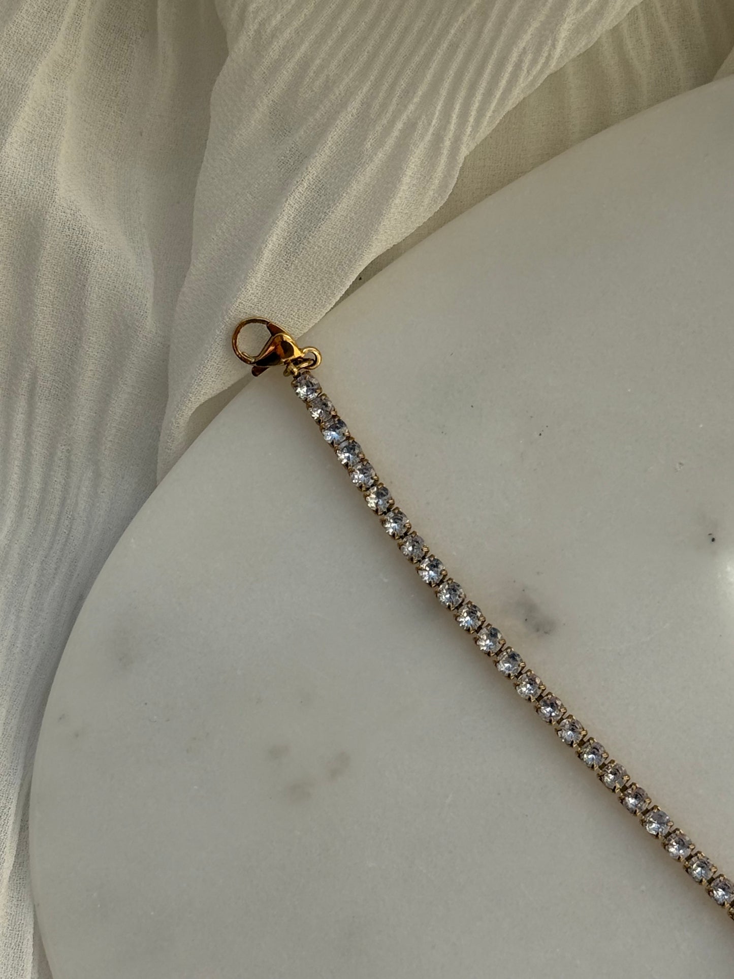 Edelstahl Armband Zirkonia - 11073