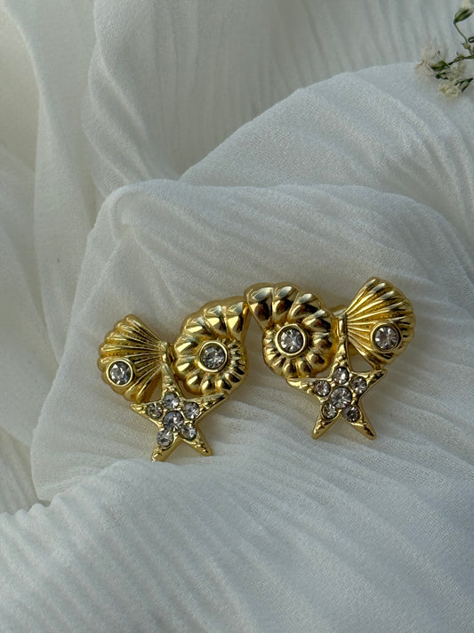 Goldene Beach Ohrringe - 11118