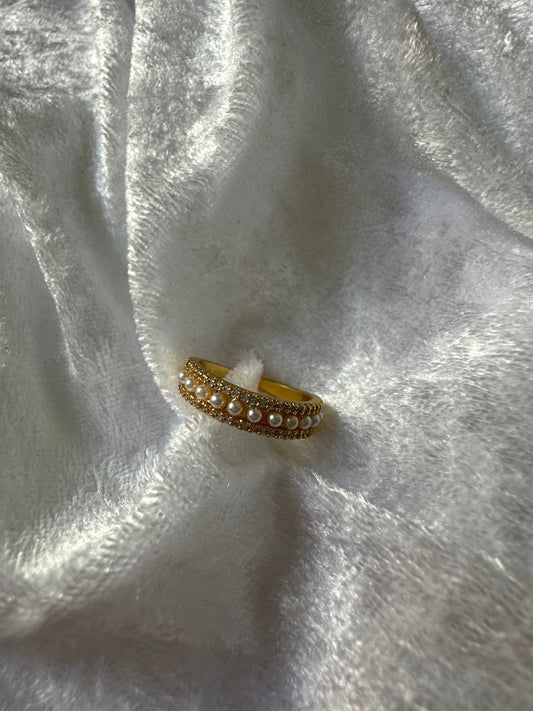 Pearly Ring - vergoldet
